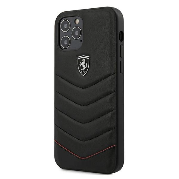 Ferrari FEHQUHCP12LBK iPhone 12 Pro Max 6.7" black/black hardcase Off Track Quiltedeng