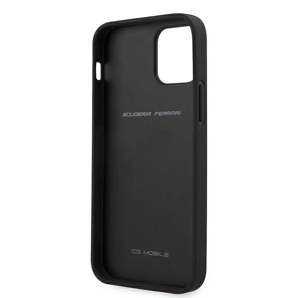 Ferrari FESPEHCP12LBK iPhone 12 Pro Max 6.7" black/black hardcase On Track Perforatedeng