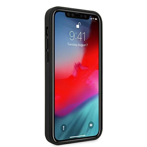 Ferrari FESPEHCP12MBK iPhone 12/12 Pro 6.1" black/black hardcase On Track Perforatedeng