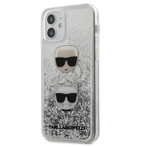 Karl Lagerfeld KLHCP12SKCGLSL iPhone 12 mini 5,4" srebrny/silver hardcase Liquid Glitter Karl&Choupetteeng