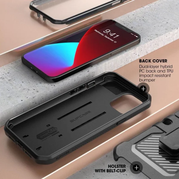 Supcase Unicorn Beetle Pro Case for iPhone 12 / iPhone 12 Pro - Blackeng