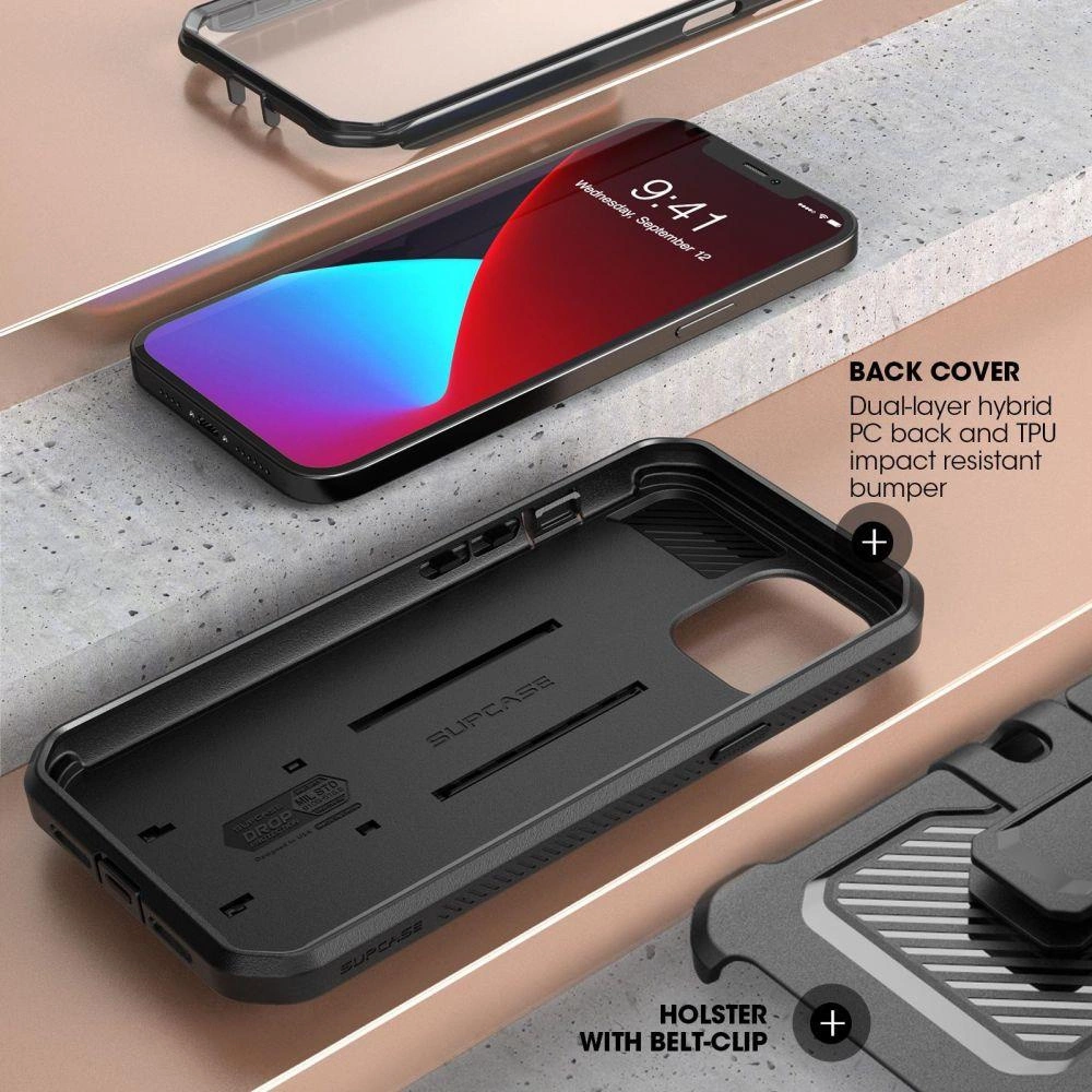 Supcase Unicorn Beetle Pro Case for iPhone 12 / iPhone 12 Pro - Blackeng