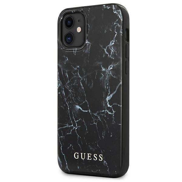 Guess GUHCP12SPCUMABK iPhone 12 mini 5,4" czarny/black hardcase Marbleeng