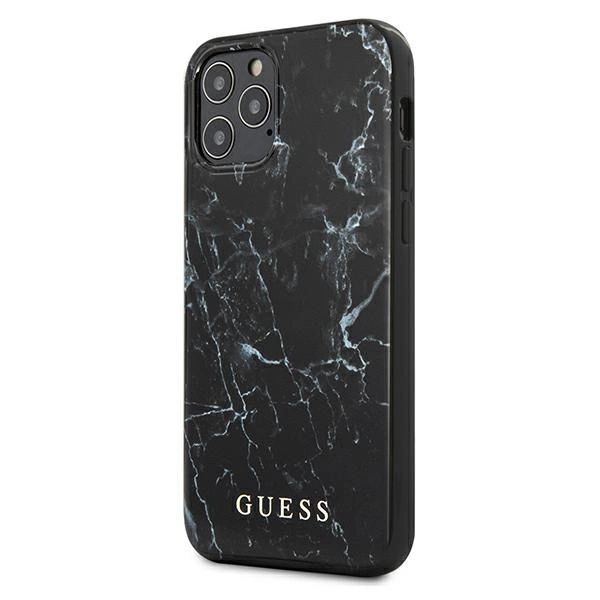 Guess Marble iPhone 12 Pro Max Case - Blackeng