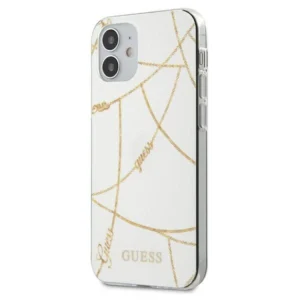 Guess GUHCP12SPCUCHWH iPhone 12 mini 5.4" white/white hardcase Gold Chain Collectioneng