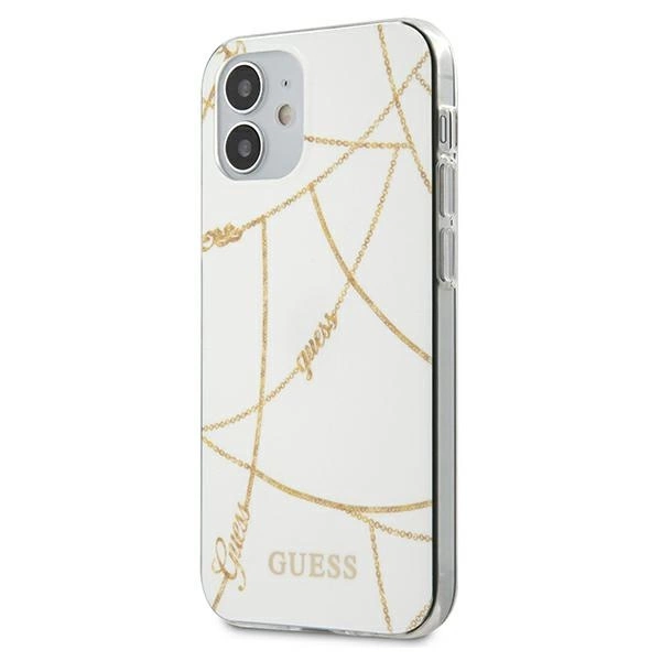Guess GUHCP12SPCUCHWH iPhone 12 mini 5.4" white/white hardcase Gold Chain Collectioneng