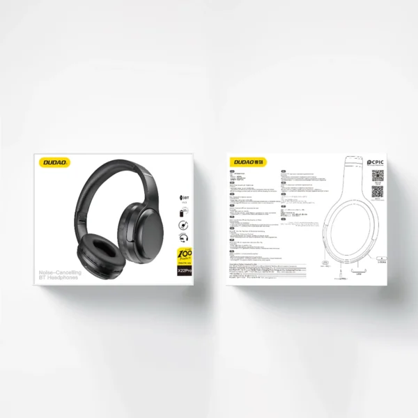 Dudao X22Pro on-ear wireless Bluetooth 5.3 headphones - blackeng