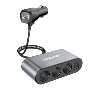 Dudao car charger 2x USB / 3x cigarette lighter splitter black (R1Pro black)eng