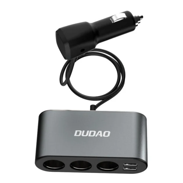 Dudao car charger 2x USB / 3x cigarette lighter splitter black (R1Pro black)eng