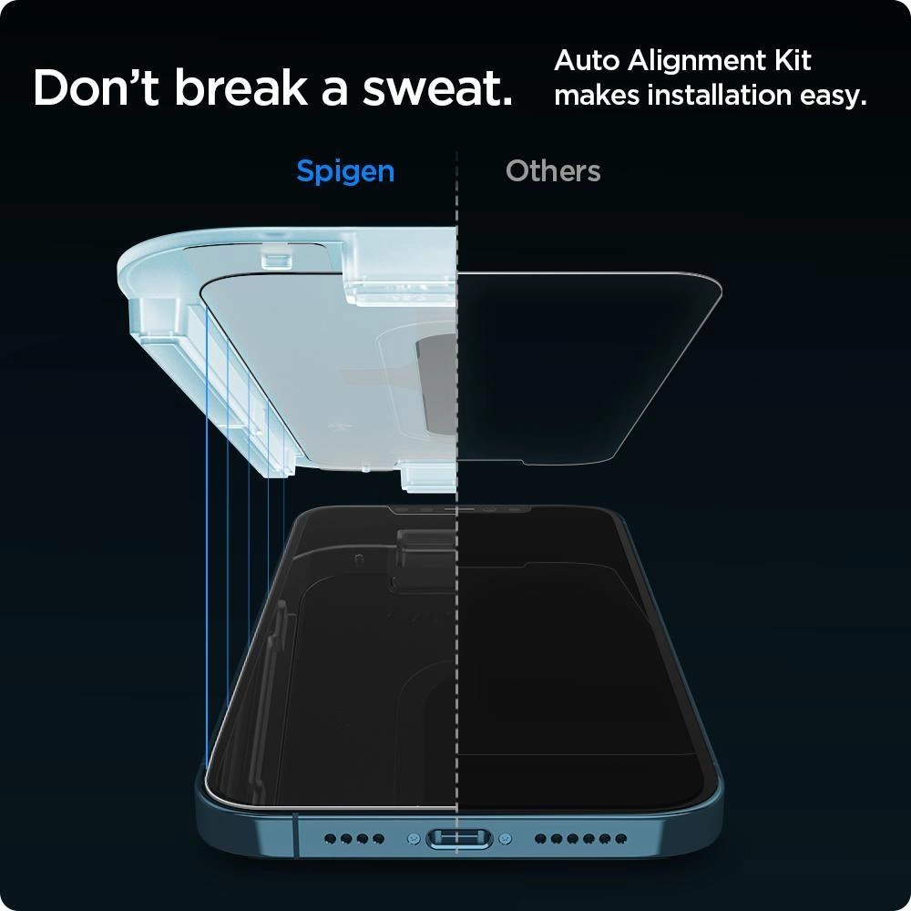 Spigen Glas.tR EZ Fit Tempered Glass for iPhone 12 Pro Max - 2 pcs.eng
