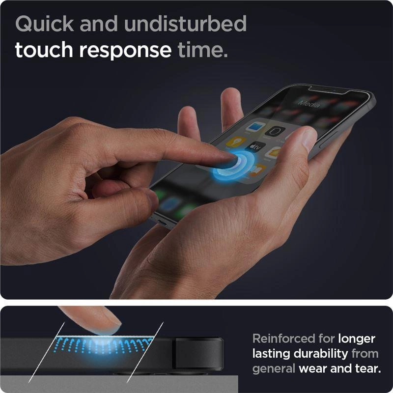 Spigen Glas.tR EZ Fit Tempered Glass for iPhone 12 / iPhone 12 Pro - 2 pcs.eng