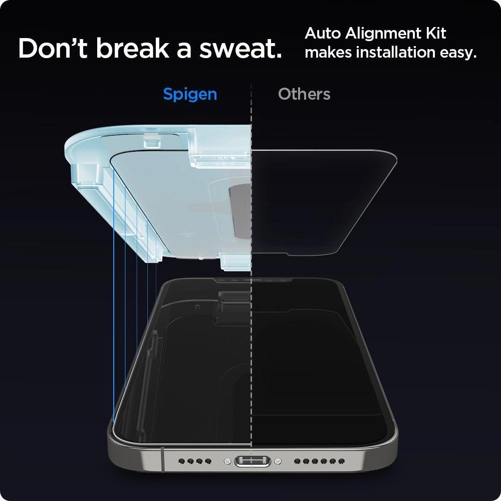 Spigen Glas.tR EZ Fit Tempered Glass for iPhone 12 / iPhone 12 Pro - 2 pcs.eng