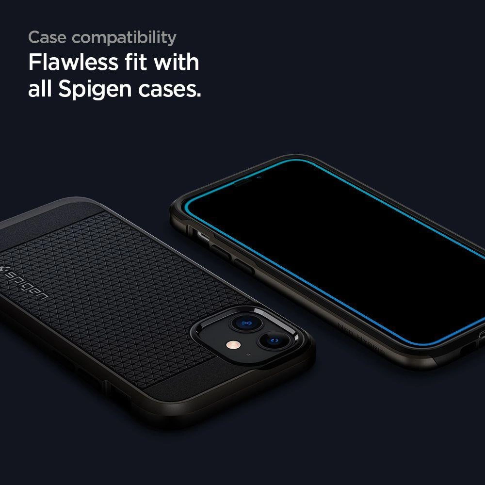 Spigen ALM Glass FC Tempered Glass for iPhone 12 / iPhone 12 Pro - Black 2 pcs.eng