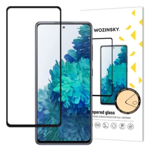 Wozinsky Tempered Glass Full Glue Super Tough Screen Protector Full Coveraged with Frame Case Friendly for Samsung Galaxy S20 FE blackeng