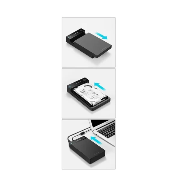 [ON RETURN] Ugreen HDD bay SATA 3.5 '' drive USB 3.0 black (50422)eng