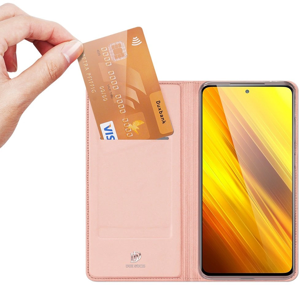 DUX DUCIS Skin Pro Bookcase type case for Xiaomi Poco X3 NFC / Poco X3 Pro pinkeng