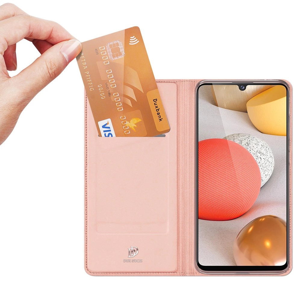 64900_2 DUX DUCIS Skin Pro Bookcase type case for Samsung Galaxy A42 5G pinkeng