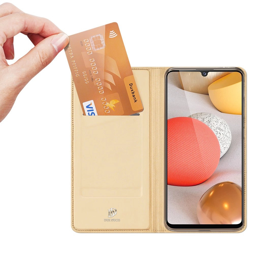 64901_2 DUX DUCIS Skin Pro Bookcase type case for Samsung Galaxy A42 5G goldeneng
