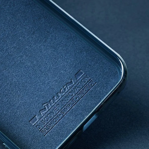 Nillkin Aoge Leather Case Flexible Armored Genuine Leather Case with Pocket for iPhone 12 Mini Blackeng