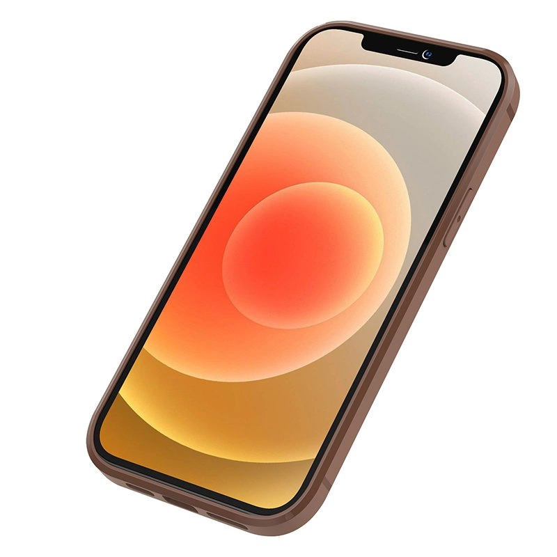 Nillkin Aoge Leather Case flexible armored genuine leather case with pocket for iPhone 12 mini browneng