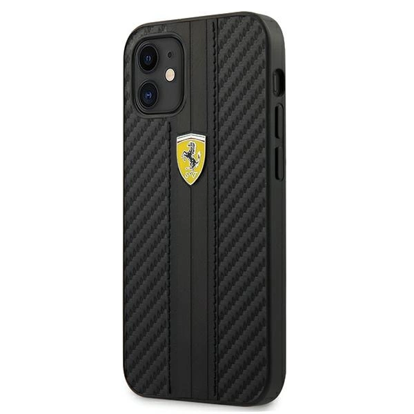 Ferrari FESNECHCP12SBK iPhone 12 mini 5.4" black/black hardcase On Track PU Carboneng