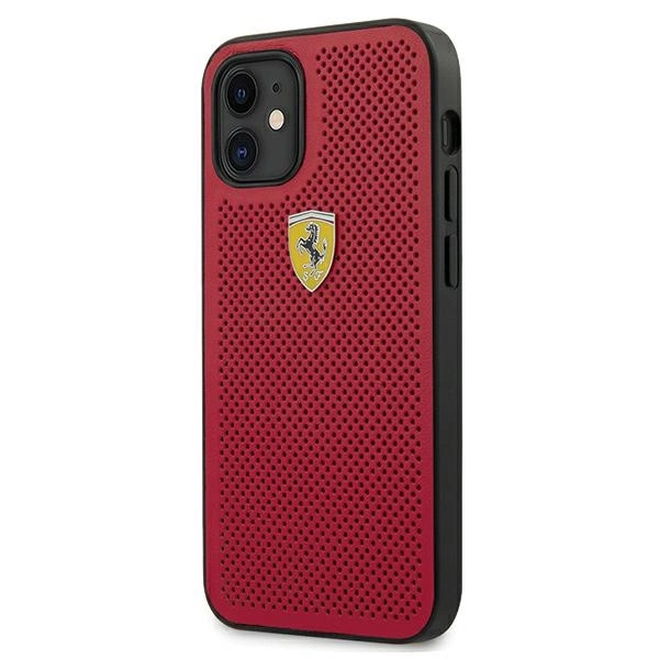 Ferrari FESPEHCP12SRE iPhone 12 mini 5.4" red/red hardcase On Track Perforatedeng