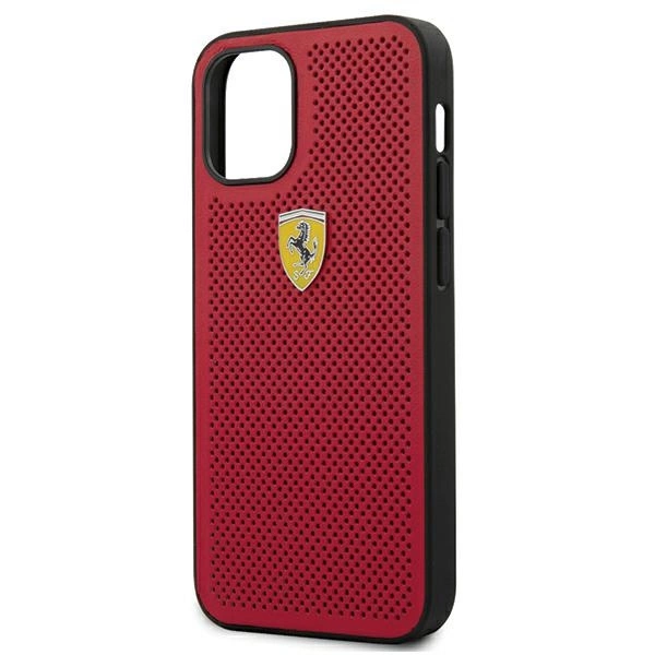 Ferrari FESPEHCP12SRE iPhone 12 mini 5.4" red/red hardcase On Track Perforatedeng