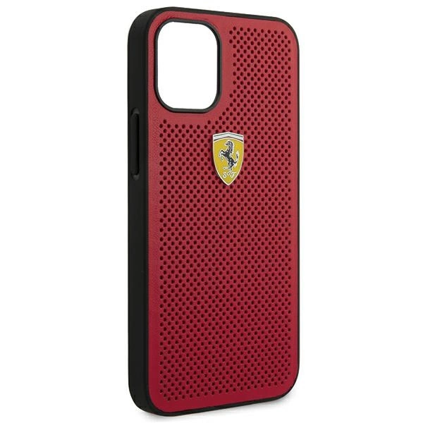 Ferrari FESPEHCP12SRE iPhone 12 mini 5.4" red/red hardcase On Track Perforatedeng