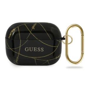 Guess GUACAPTPUCHBK AirPods Pro cover black/black Gold Chain Collectioneng
