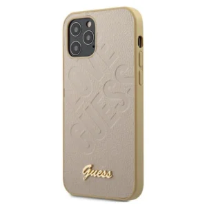 Guess GUHCP12SPUILGLG iPhone 12 mini 5.4" gold/gold hardcase Iridescent Love Script Gold Logoeng