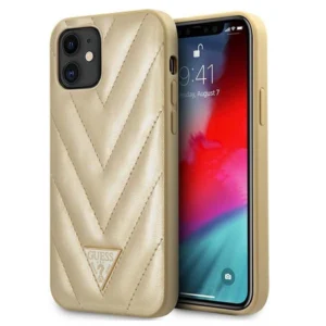 Guess GUHCP12SPUVQTMLBE iPhone 12 mini 5.4" gold/gold hardcase V-Quilted Collectioneng