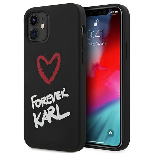 Karl Lagerfeld Silicone Forever Karl Case for iPhone 12 mini 5.4" - blackeng