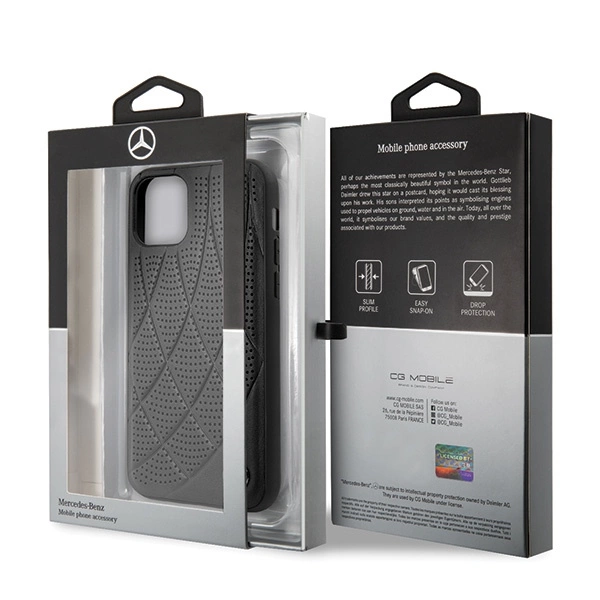 Mercedes MEHCP12SDIQBK iPhone 12 mini 5,4" czarny/black hardcase Bow Lineeng