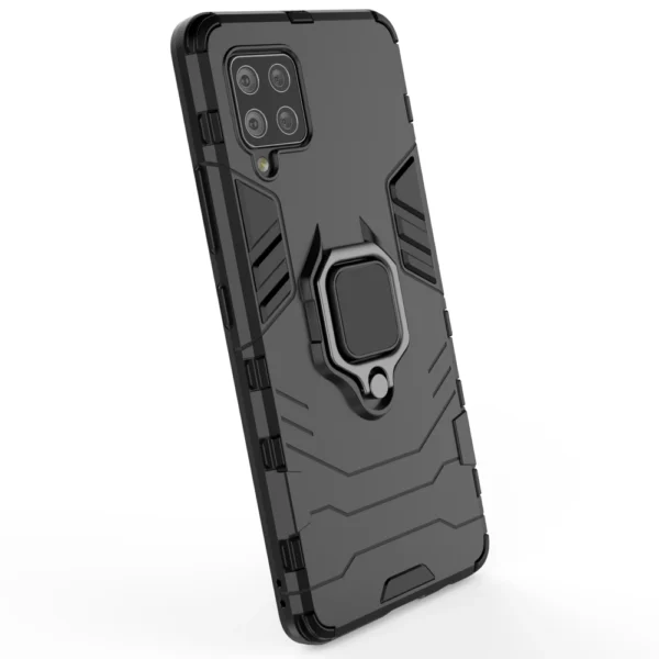 Ring Armor Case Kickstand Tough Rugged Cover for Samsung Galaxy A42 5G blackeng