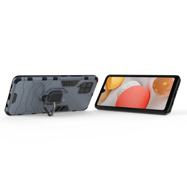 Ring Armor Case Kickstand Tough Rugged Cover for Samsung Galaxy A42 5G blueeng