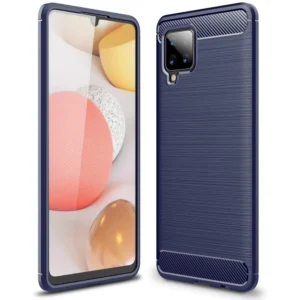Carbon Case Flexible Cover TPU Case for Samsung Galaxy A42 5G blueeng