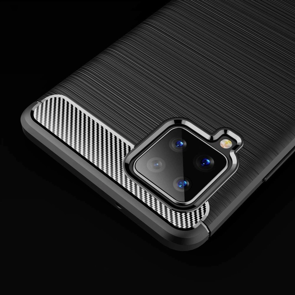 Carbon Case Flexible Cover TPU Case for Samsung Galaxy A42 5G blueeng