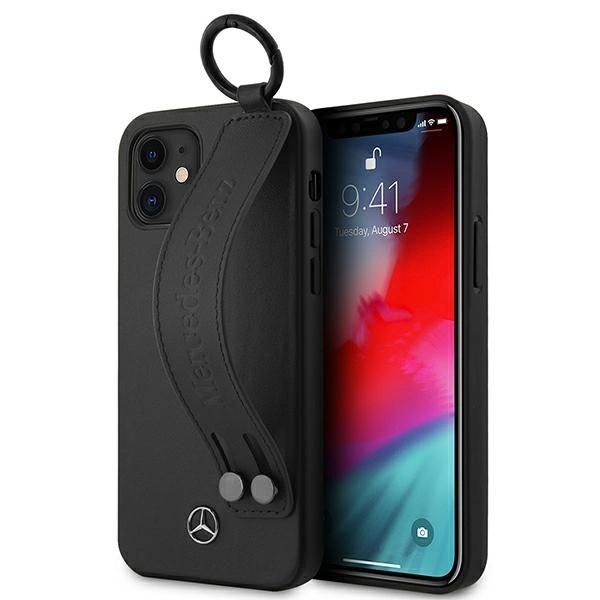 Mercedes MEHCP12SLSSBK iPhone 12 mini 5,4" czarny/black hardcase Strap Lineeng