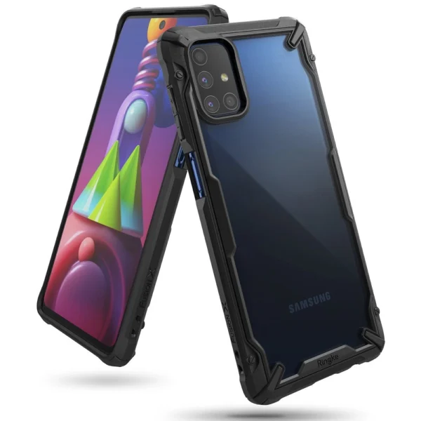 Ringke Fusion X durable PC Case with TPU Bumper for Samsung Galaxy M51 black (FUSG0065)eng