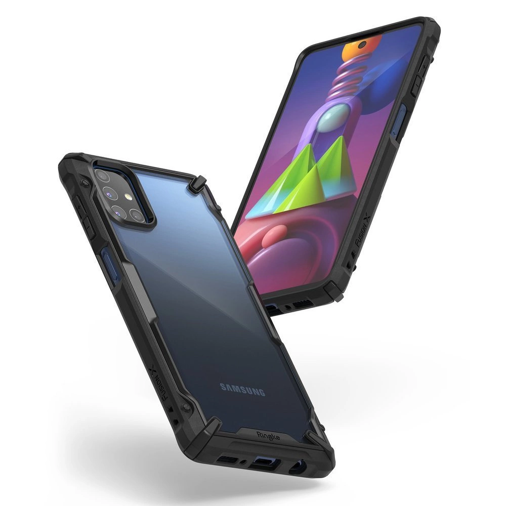 Ringke Fusion X durable PC Case with TPU Bumper for Samsung Galaxy M51 black (FUSG0065)eng