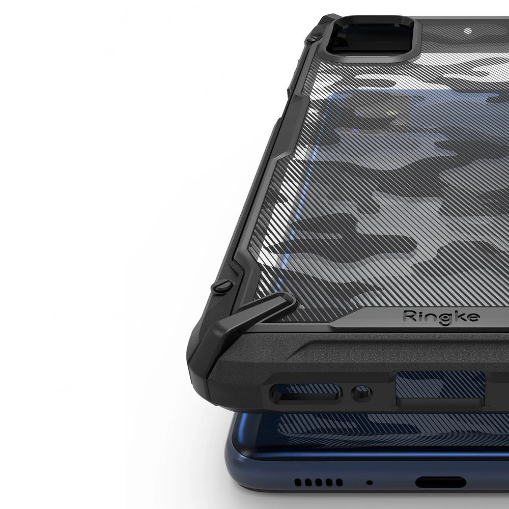 Ringke Fusion X Design durable PC Case with TPU Bumper for Samsung Galaxy M51 Camo Black (XDSG0043)eng