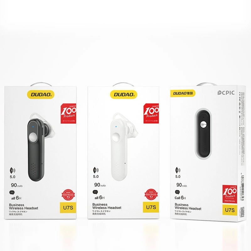 Dudao Headset Wireless Bluetooth 5.0 Earphone for Car Black (U7S black)eng