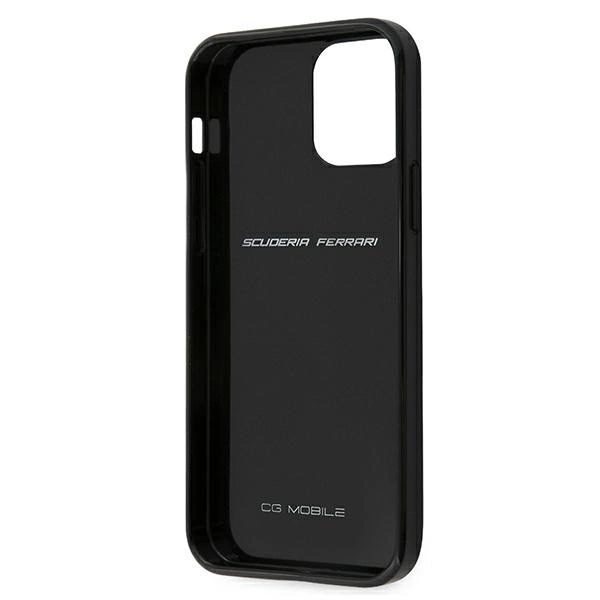 Ferrari FERCAHCP12SBK iPhone 12 mini 5.4" black/black hardcase On Track Real Carboneng