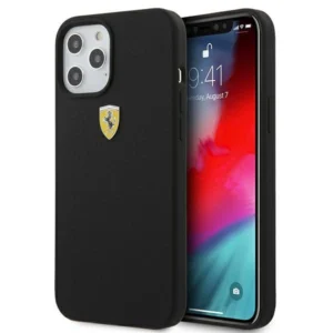 Ferrari FESSIHCP12LBK iPhone 12 Pro Max 6.7" black/black hardcase On Track Siliconeeng