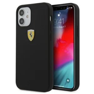 Ferrari FESSIHCP12SBK iPhone 12 mini 5.4" black/black hardcase On Track Siliconeeng