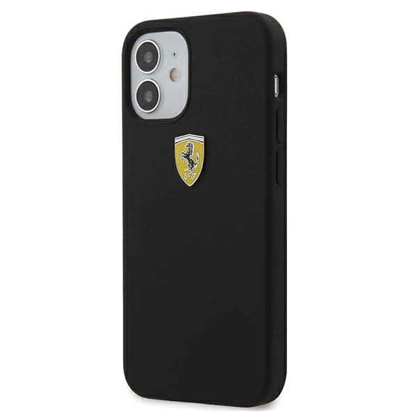 Ferrari FESSIHCP12SBK iPhone 12 mini 5.4" black/black hardcase On Track Siliconeeng