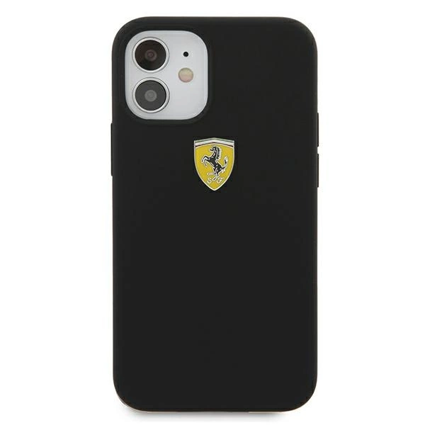 Ferrari FESSIHCP12SBK iPhone 12 mini 5.4" black/black hardcase On Track Siliconeeng