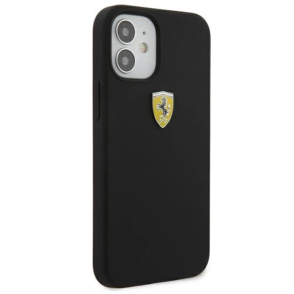 Ferrari FESSIHCP12SBK iPhone 12 mini 5.4" black/black hardcase On Track Siliconeeng
