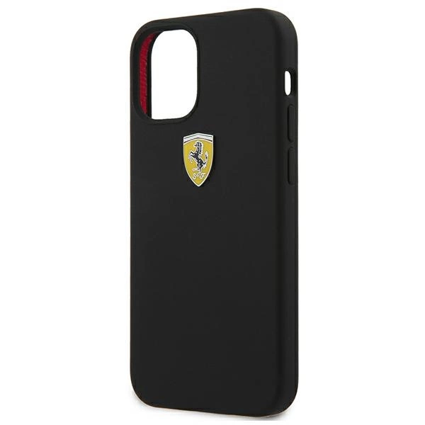 Ferrari FESSIHCP12SBK iPhone 12 mini 5.4" black/black hardcase On Track Siliconeeng