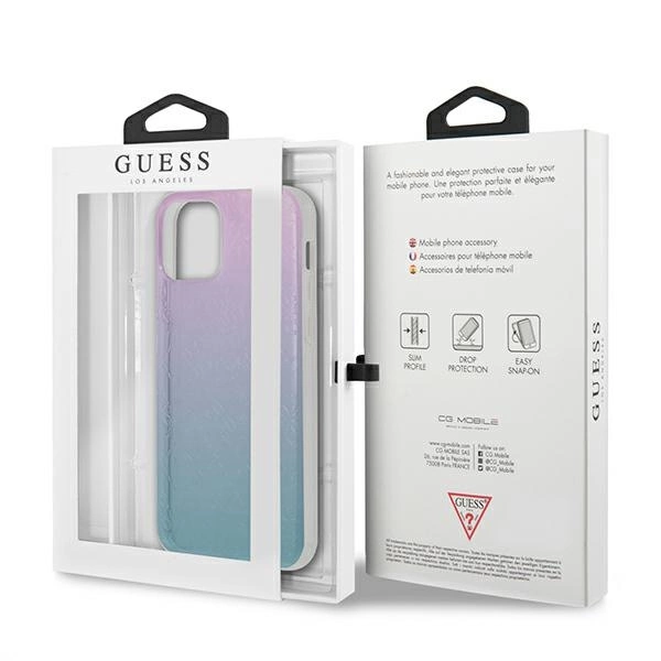 Guess GUHCP12L3D4GGBP iPhone 12 Pro Max 6,7" niebiesko-różowy/blue&pink hardcase 4G 3D Pattern Collectioneng